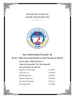 Đề tài chính sách tỷ giá hối Đoái của việt nam qua các thời kỳ