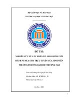 Nghiên cứu về các nhân tố Ảnh hưởng tới hành vi mua sắm trực tuyến của sinh viên trường trường Đại học thương mại