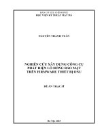 Nghiên cứu xây dựng công cụ phát hiện lỗ hổng bảo mật trên firmware thiết bị onu