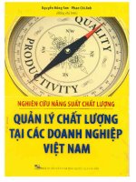 Kt 00033 NGHIÊN CỨU NĂNG SUẤT CHẤT LƯỢNG QUẢN LÝ CHẤT LƯỢNG TẠI CÁC DOANH NGHIỆP VIỆT NAM