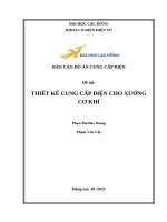 Báo cáo Đồ Án cung cấp Điện Đề tài thiết kế cung cấp Điện cho xưởng cơ khí