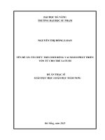 Tổ chức trò chơi Đóng vai nhằm phát triển vốn từ cho trẻ 3 4 tuổi