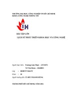 IUH - BÀI TẬP LỚN - LỊCH SỬ PHÁT TRIỂN KHOA HỌC VÀ CÔNG NGHỆ