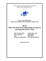 Đề tài phân tích thiết kế hệ thống thông tin quản lý cửa hàng tiện lợi ou mart