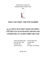 Phân tích thực trạng huy Động vốn tiền gửi tại ngân hàng thương mại cổ phần Đầu tư và phát triển việt nam