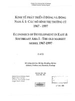 Kt 00068 KINH TẾ PHÁT TRIỂN Ở ĐÔNG VÀ ĐÔNG NAM Á I: CÁC MÔ HÌNH THỊ TRƯỜNG CŨ 1967 - 1997