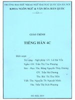 GIÁO TRÌNH TIẾNG HÀN 4C TẬP 2