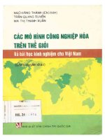Kt 00018 CÁC MÔ HÌNH CÔNG NGHIỆP HÓA TRÊN THẾ GIỚI Và bài học kinh nghiệm cho Việt Nam