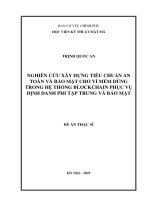 Nghiên cứu xây dựng tiêu chuẩn an toàn và bảo mật cho ví mềm dùng trong hệ thống blockchain phục vụ Định danh phi tập trung và bảo mật