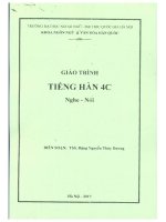 GIÁO TRÌNH TIẾNG HÀN 4C Nghe - Nói