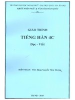 GIÁO TRÌNH TIẾNG HÀN 4C Đọc - Viết