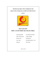 Bài tập lớn môn cơ sở thiết kế trang phục