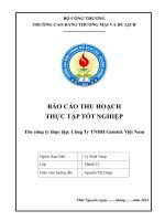 Báo cáo thu hoạch thực tập tốt nghiệp tên công ty thực tập công ty tnhh gemtek việt nam