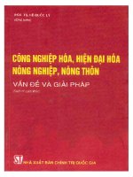 Kt 00029 CÔNG NGHIỆP HÓA, HIỆN ĐẠI HÓA NÔNG NGHIỆP, NÔNG THÔN VẤN ĐỀ VÀ GIẢI PHÁP (Sách chuyên khác)