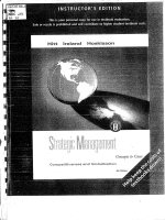 Kt 00075 Strategic Management Concepts & Cases Competitiveness and Globalization Khái niệm và trường hợp quản lý chiến lược Năng lực cạnh tranh và toàn cầu hóa