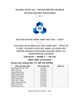 Vận dụng quan Điểm của chủ nghĩa mác – lênin về Ý thức vào rèn luyện sức khỏe của sinh viên trường Đại học bách khoa, Đại học quốc gia thành phố hồ chí minh