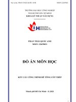 IUH - ĐỒ ÁN MÔN HỌC - KẾT CẤU CÔNG TRÌNH BÊ TÔNG CỐT THÉP