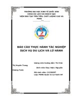 Báo cáo thực hành tác nghiệp dịch vụ du lịch và lữ hành  công ty cổ phần du lịch và truyền thông Đại việt