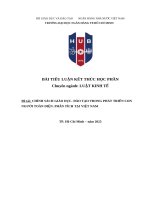 Đề tài chính sách giáo dục  Đào tạo trong phát triển con người toàn diện  phân tích tại việt nam