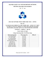 Vận dụng quan Điểm của chủ nghĩa mác – lênin về Ý thức vào rèn luyện sức khỏe của sinh viên trường Đại học bách khoa, Đại học quốc gia thành phố hồ chí minh 2