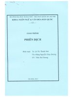 GIÁO TRÌNH PHIÊN DỊCH