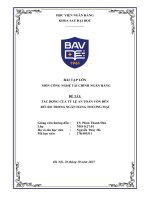 Đề tài tác Động của tỷ lệ an toàn vốn Đến rủi ro trong ngân hàng thương mại