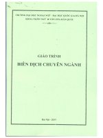 GIÁO TRÌNH BIÊN DỊCH CHUYÊN NGÀNH