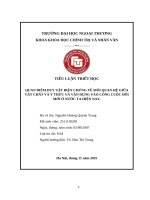 Quan Điểm duy vật biện chứng về mối quan hệ giữa vật chất và Ý thức và vận dụng vào công cuộc Đổi mới Ở nước ta hiện nay