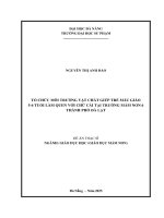 Tổ chức môi trường vật chất giúp trẻ mẫu giáo 5 6 tuổi làm quen với chữ cái tại trường mầm non 6, thành phố Đà lạt, tỉnh lâm Đồng