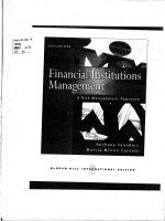 Kt 00088 Financial Institutions Management A Risk Management Approach Quản lý tổ chức tài chính Phương pháp quản lý rủi ro