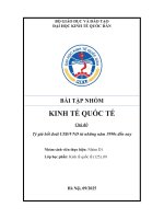 Bài tập nhóm kinh tế quốc tế chủ Đề tỷ giá hối Đoái usdvnd từ những năm 1990s Đến nay