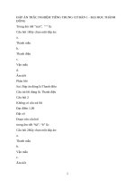 Đáp Án trắc nghiệm tiếng trung cơ bản 1   Đại học thành Đông