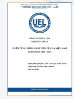 Phân tích chính sách tiền tệ của việt nam giai Đoan 2020   2025