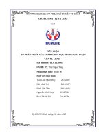 Tiểu luận sự phát triển của cnxh khoa học trong giai Đoạn của v i  l