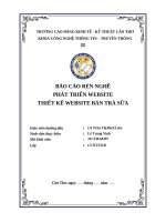 Báo cáo rèn nghề phát triển website thiết kế website bán trà sữa