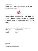 Nghiên cứu Ảnh hưởng chat gpt Đến hiệu quả học tập của sinh viên trường Đại học công nghiệp thành phố hồ chí minh