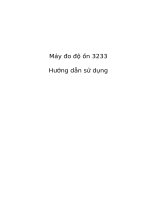 Hướng dẫn sử dụng máy đo độ ồn 3233