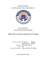 Đồ Án môn học lập trình cho thiết bị di Động thiết kế Ứng dụng chăm sóc sức khỏe