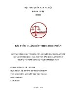 Nội dung, Ý nghĩa của nguyên tắc Độc lập xét xử và sự thể hiện của nguyên tắc Độc lập xét xử trong tư pháp hình sự việt nam hiện nay