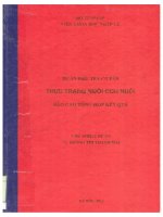DỰ ÁN ĐIỀU TRA CƠ BẢN THỰC TRẠNG NUÔI CON NUÔI BÁO CÁO TỔNG HỢP KẾT QUẢ