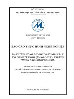 Phân tích công tác giữ chân nhân lực tại công ty tnhh quảng cáo và truyền thông dreamworks media