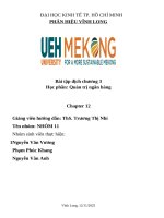 Bài tập dịch chương 3 học phần quản trị ngân hàng