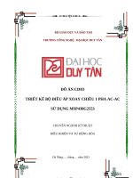 Đồ Án cdio thiết kế bộ Điều Áp xoay chiều 1 pha ac ac sử dụng msp430g2553