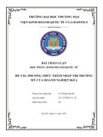 Đề tài phương thức thâm nhập thị trường mỹ của doanh nghiệp ikea