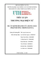 Dự Án kinh doanh cửa hàng giải pháp hương thơm scenta