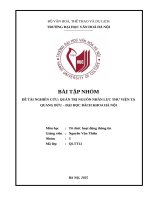 Quản Trị Nguồn Nhân Lực Thư Viện Tạ Quang Bửu - Đại Học Bách Khoa Hà Nội 