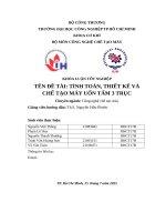 Đề tài tính toán, thiết kế và chế tạo máy uốn tấm 3 trục