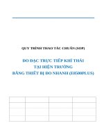 ĐO ĐẠC TRỰC TIẾP KHÍ THẢI TẠI HIỆN TRƯỜNG BẰNG THIẾT BỊ ĐO NHANH (E8500PLUS)