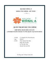 Quản trị rủi ro tài chính  hợp Đồng hoán Đổi lãi suất ( interest rate swap) và Ứng dụng tại ngân hàng