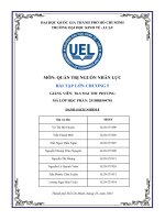 Môn quản trị nguồn nhân lực bài tập lớn chương 5